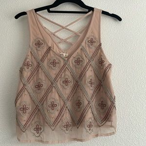 Hollister beaded tank top